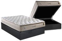 Cama Box Baú Filhão +Colchão Molas Confortable Anjos
