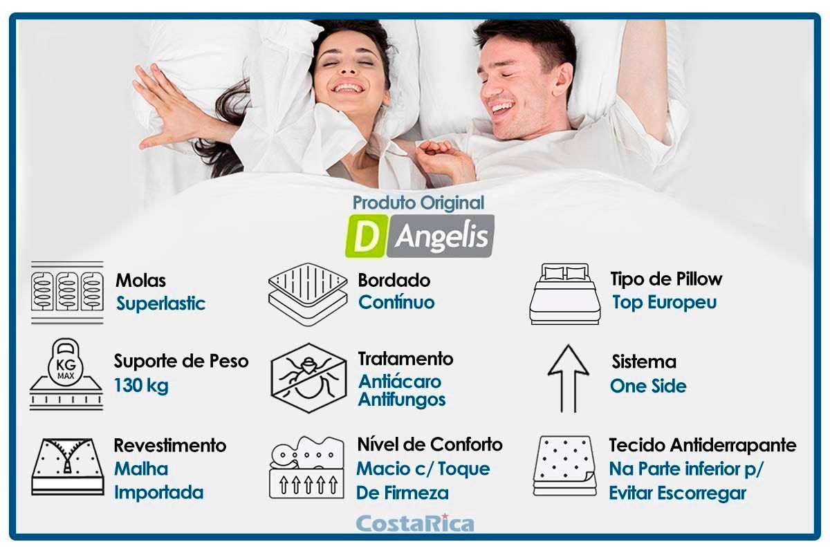 Cama Box CRC +Colchão Molas Classic Anjos