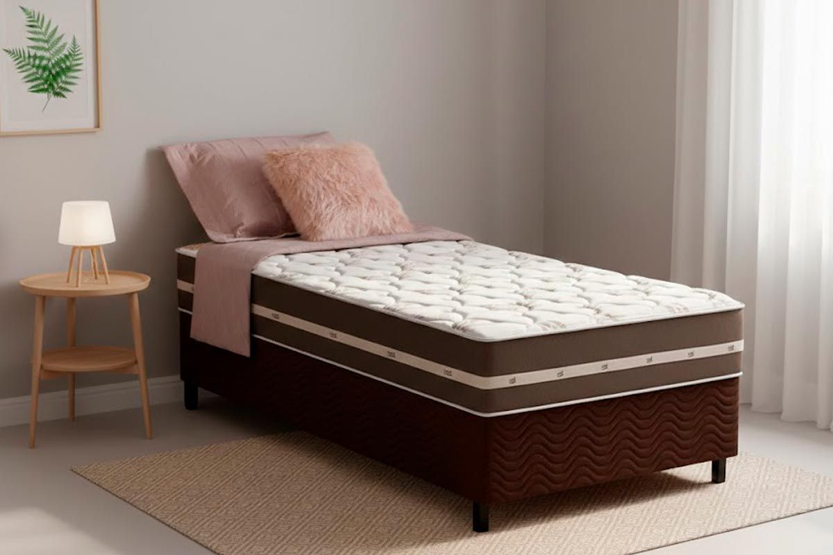 Cama Box CRC +Colchão Molas Classic Anjos
