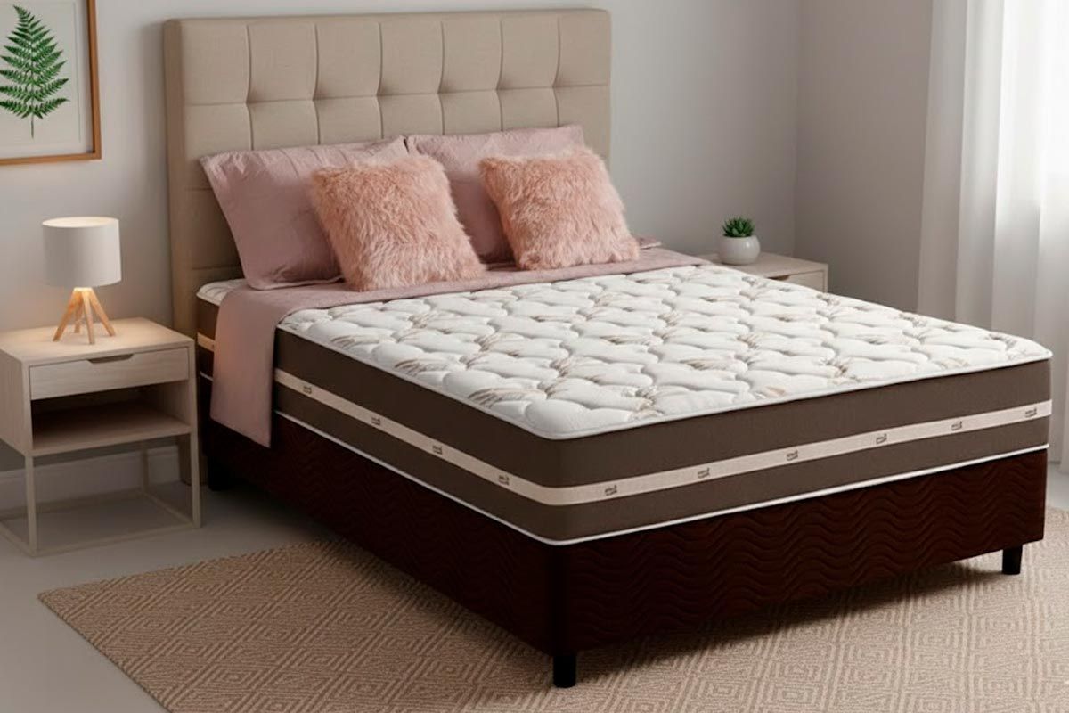 Cama Box CRC +Colchão Molas Classic Anjos