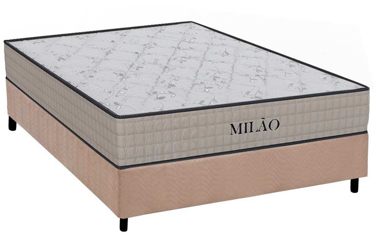 Cama Box CRC +Colchão Espuma D33 Milão Orthoflex