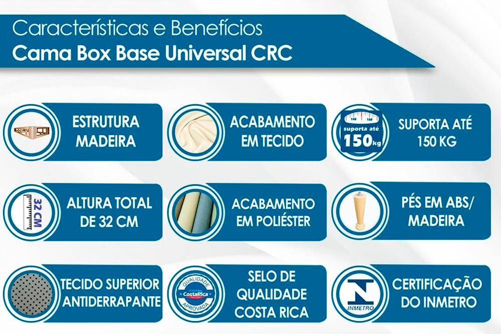 Cama Box CRC +Colchão D45 Gran Luck Luckspuma