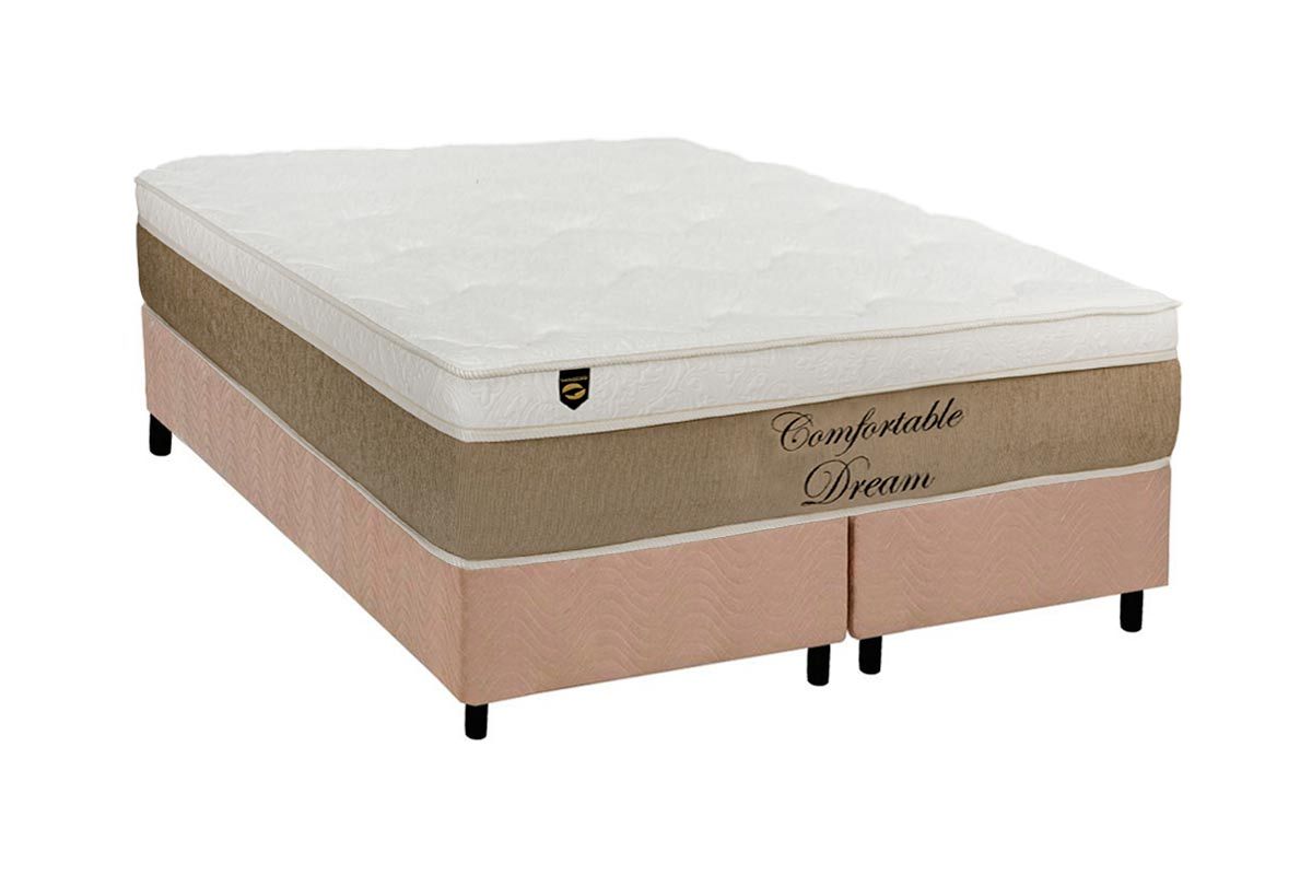 Cama Box CRC +Colchão Molas Dream Luckspuma