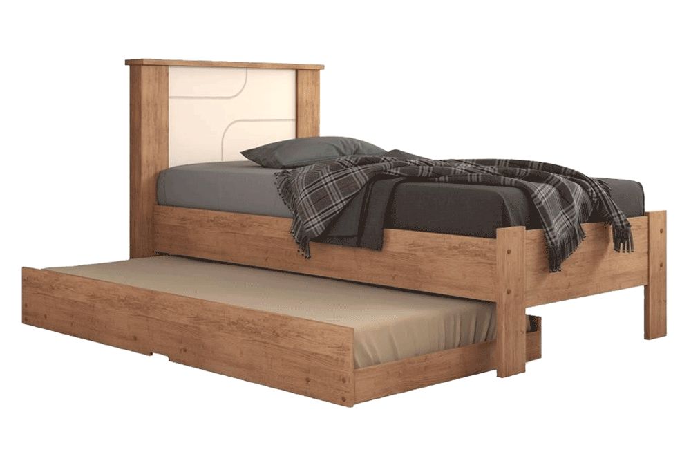 Cama Solteiro Pérola c/Auxiliar Conquista
