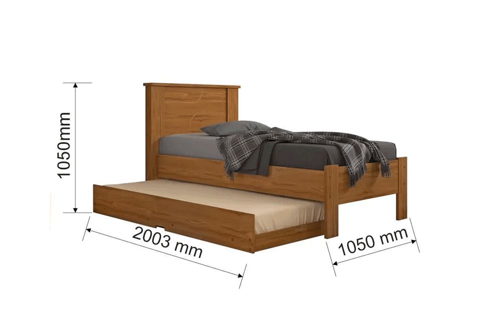 Cama Solteiro Pérola c/Auxiliar Conquista