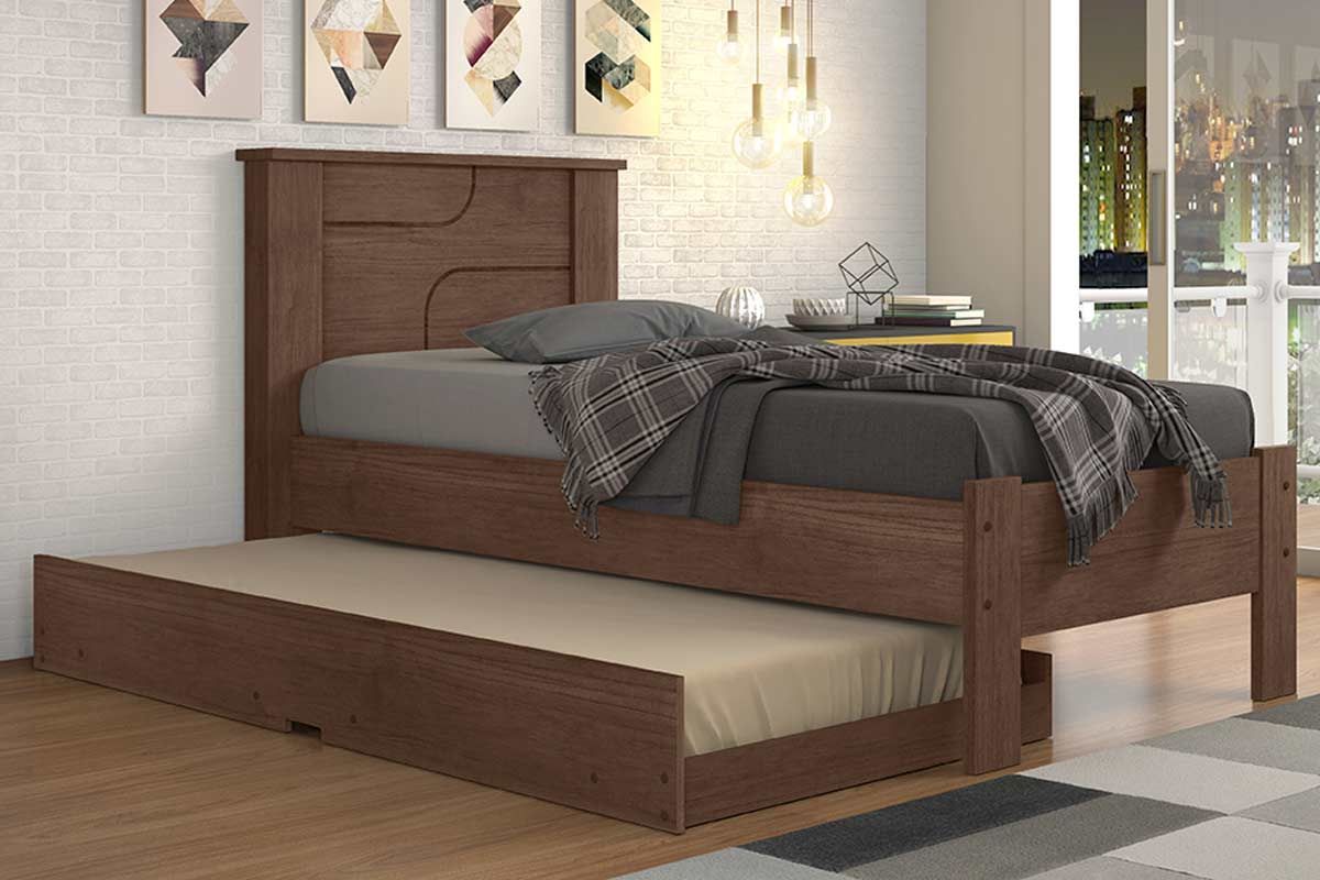 Cama Solteiro Pérola c/Auxiliar Conquista