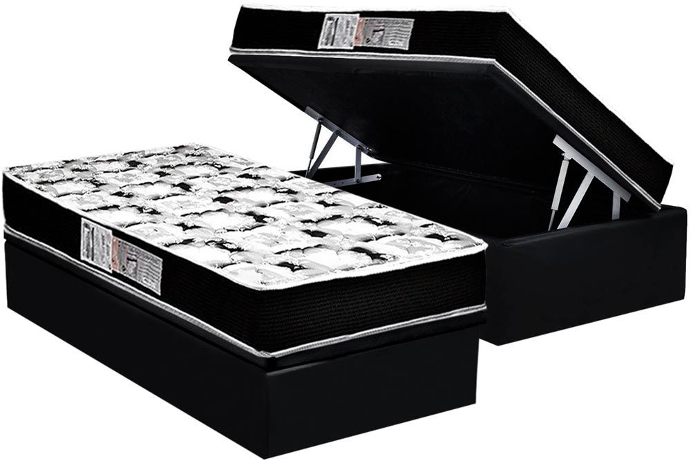 Cama Box Baú CRC +Colchão D33 Supreme Luckspuma