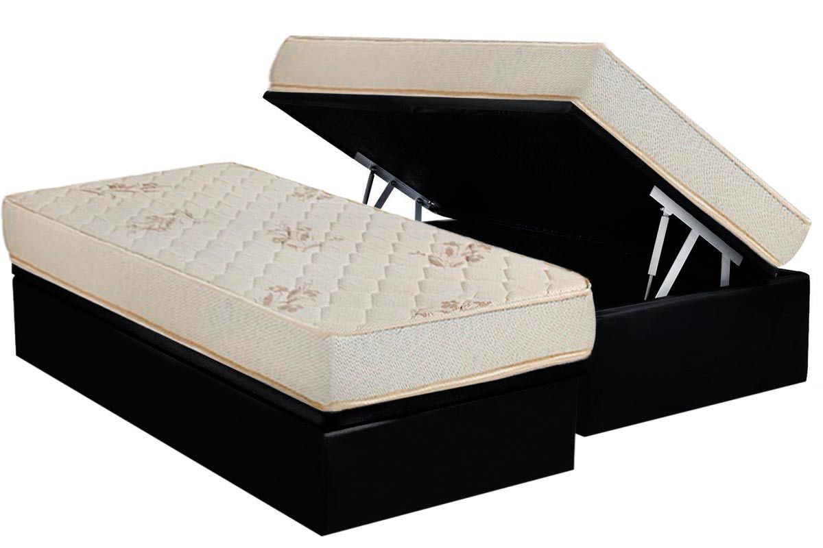 Cama Box Baú CRC +Colchão D33 Supreme Luckspuma