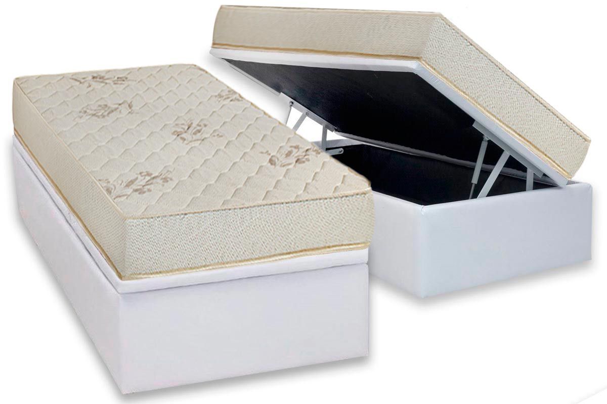 Cama Box Baú CRC +Colchão D33 Supreme Luckspuma