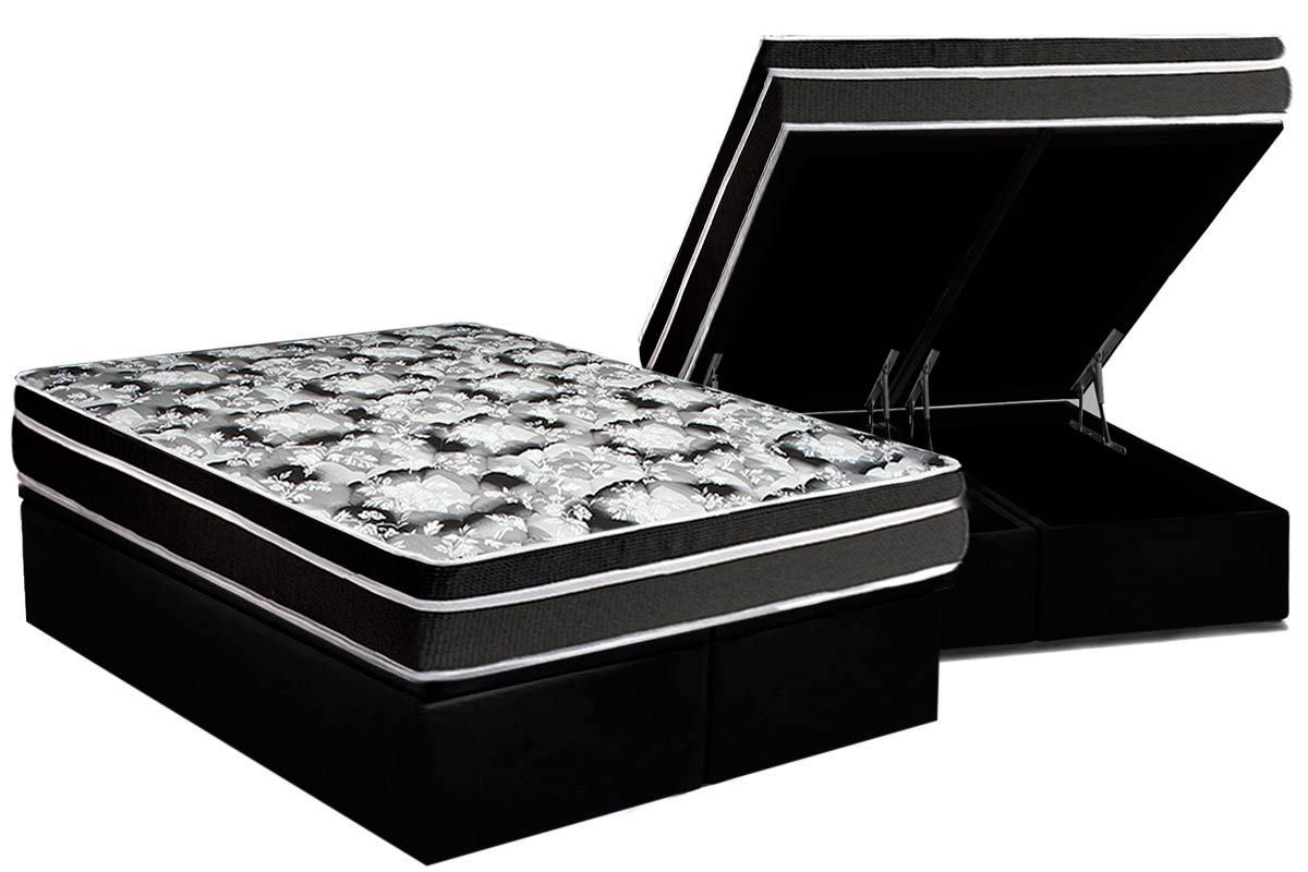 Cama Box Baú CRC +Colchão D45 Gran Luck Luckspuma