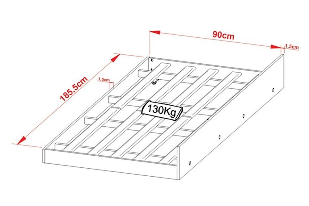 Cama Auxiliar Solteiro CM8008 Tecno Mobili Cama Auxiliar Solteiro CM8008 Tecno Mobili