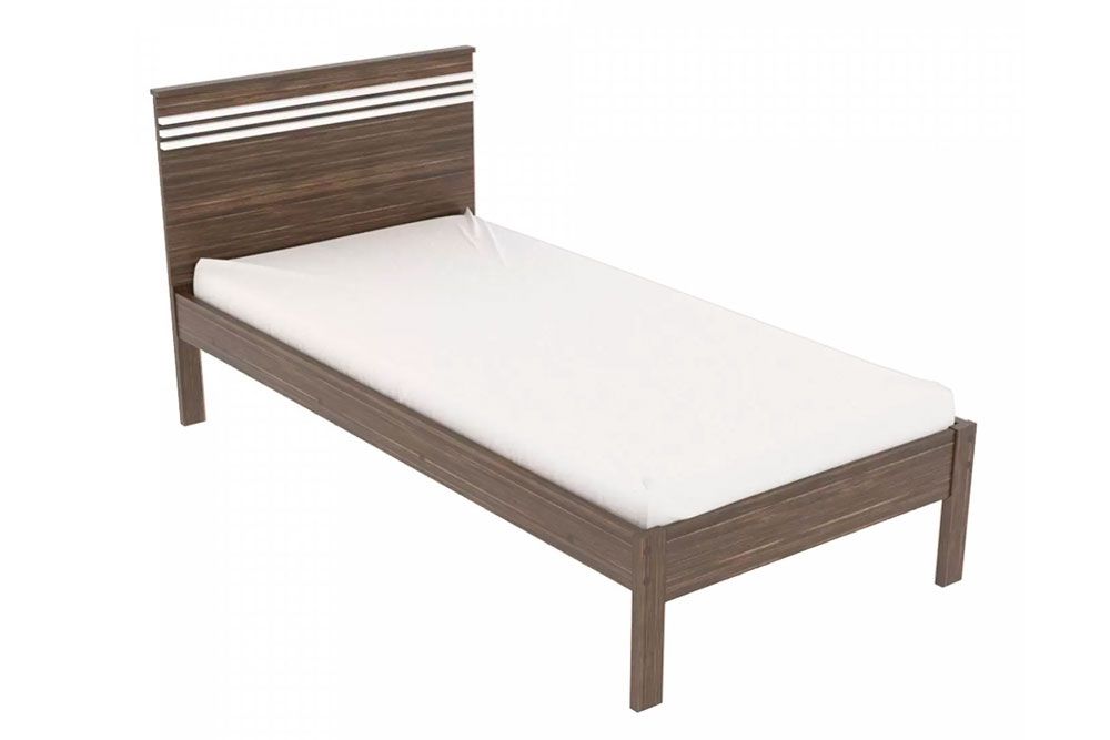 Cama Solteiro CM8010 Tecno MobiliNogal/Branco