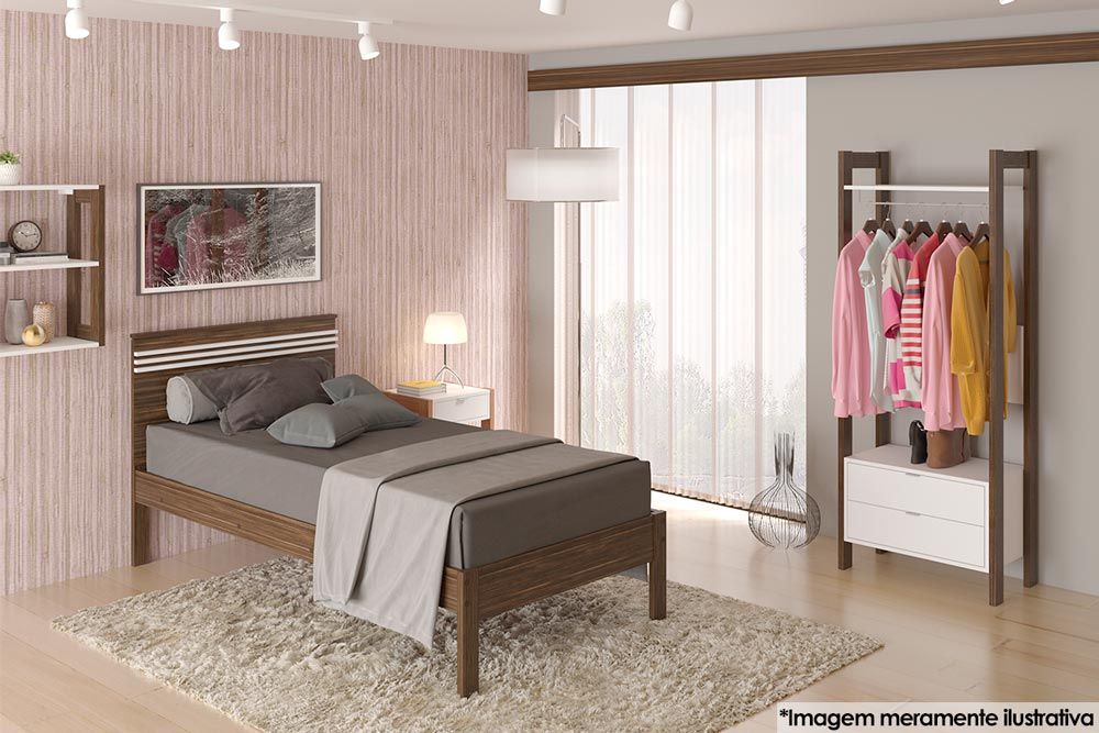 Cama Solteiro CM8010 Tecno Mobili
