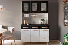 Cozinha Compacta Telasul Kit Mirage New Aço c/6 Portas e 3 Gavetas 120cm