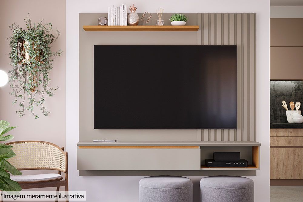 Painel Home p/ TV até 60 Pol Panamá 162cm Permóbili Painel Home p/ TV até 60 Pol Panamá 162cm Permóbili