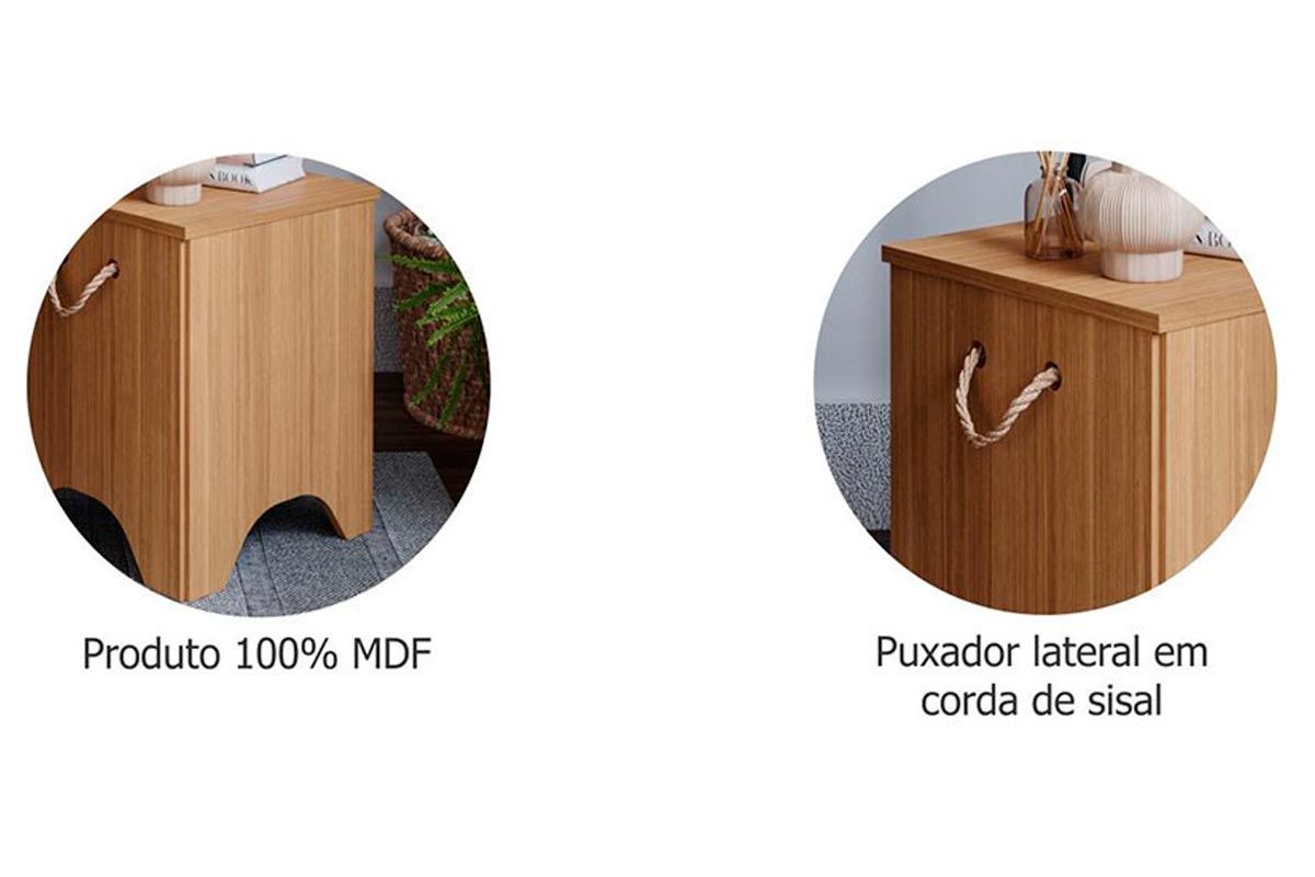 Sala Jantar Mesa Grace Tampo Madeirado 90cm e 4 Bancos Kim - Cimol