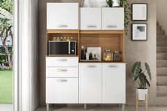 Cozinha Compacta Demóbile Harmonia c/6 Portas 2Gavs 133cm