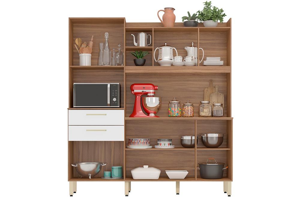 Cozinha Compacta Demóbile Select c/6 Portas e 2 Gavetas 178x194 Cozinha Compacta Demóbile Select c/6 Portas e 2 Gavetas 178x194