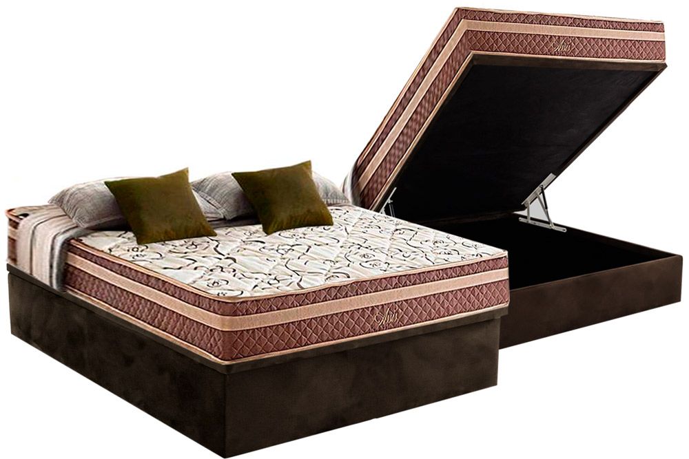 Cama Box Baú CRC +Colchão Molas Assis Herval