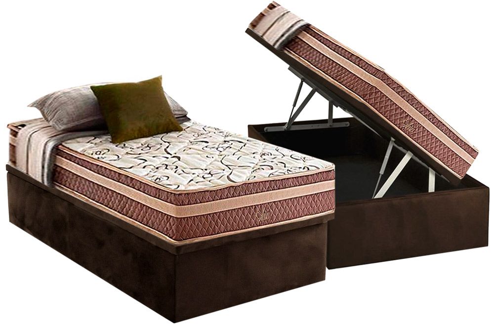 Cama Box Baú CRC +Colchão Molas Assis Herval