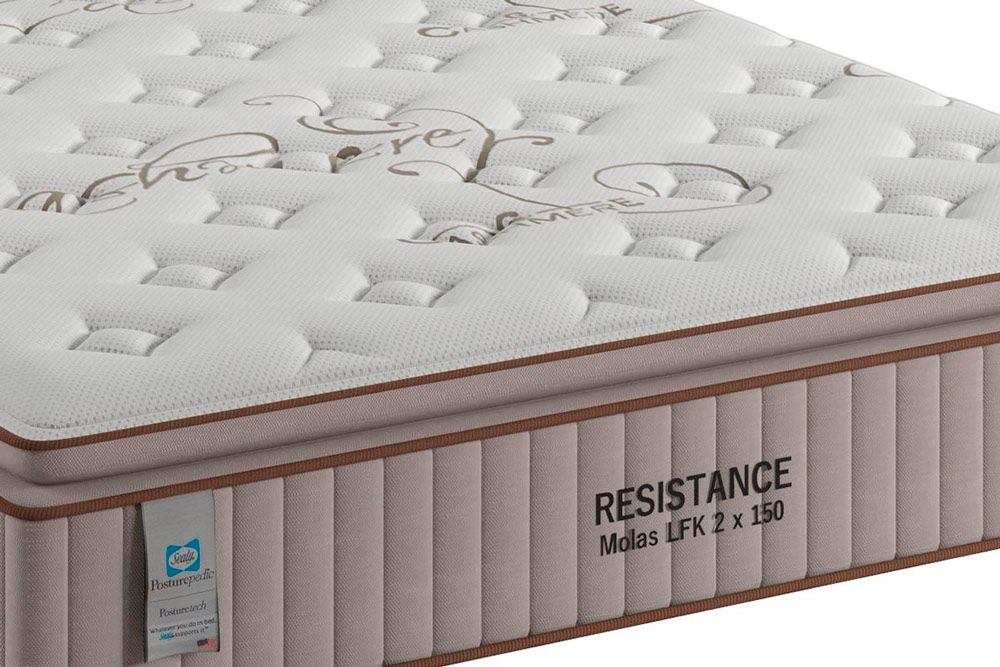 Cama Box CRC +Colchão Molas Resistance Plumatex