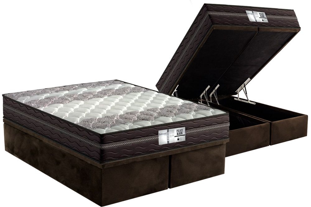 Cama Box Baú CRC +Colchão Molas Palace Probel