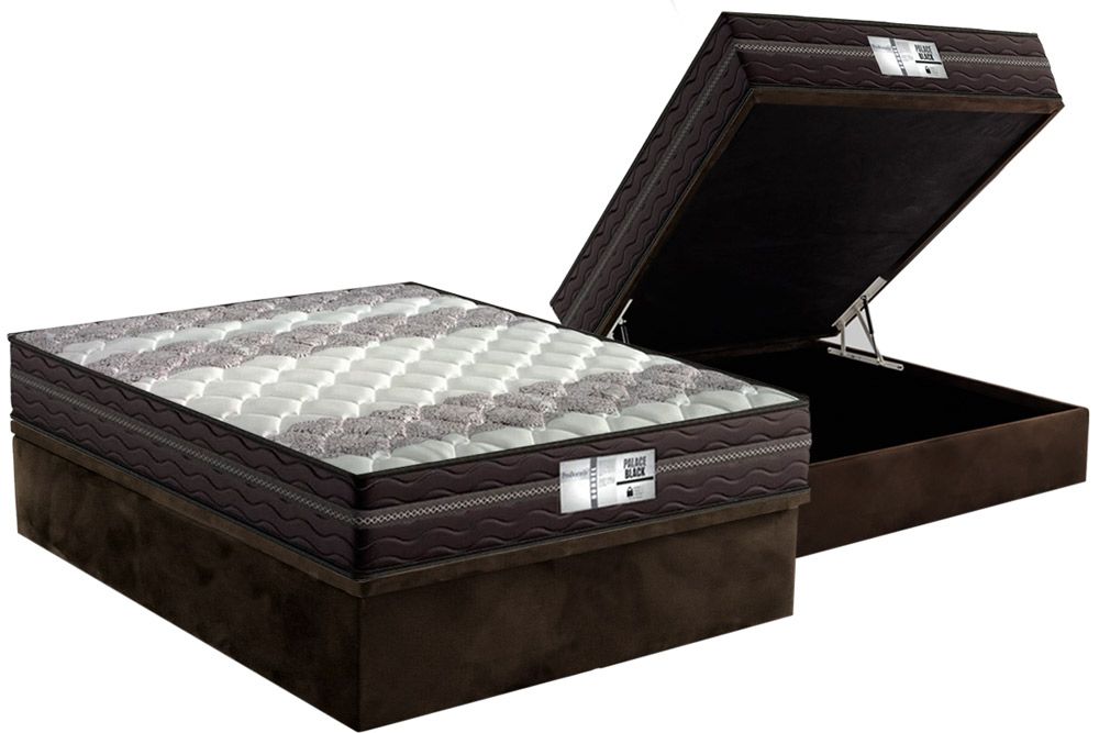 Cama Box Baú CRC +Colchão Molas Palace Probel