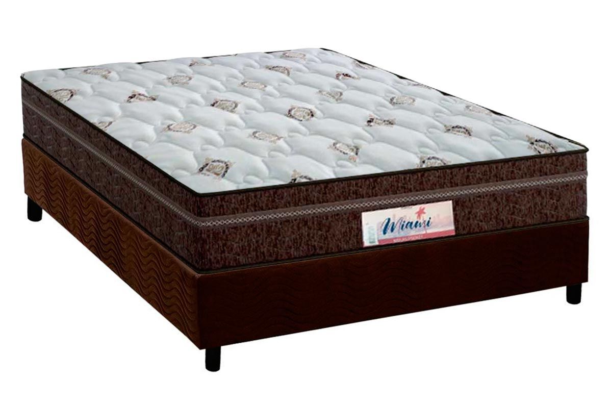 Cama Box CRC +Colchão Molas Miami Probel