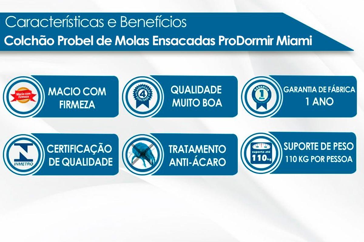 Cama Box CRC +Colchão Molas Miami Probel