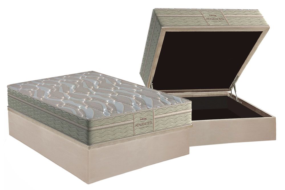 Cama Box Baú CRC +Colchão Ortopédico Tech2000 Probel