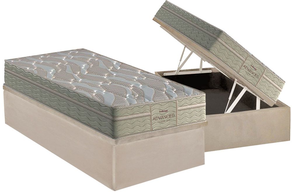 Cama Box Baú CRC +Colchão Ortopédico Tech2000 Probel