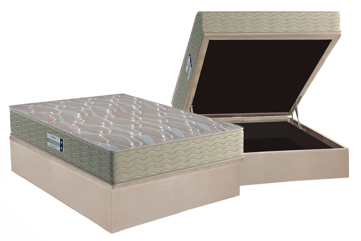 Cama Box Baú CRC +Colchão Ortopédico Tech2000 Probel