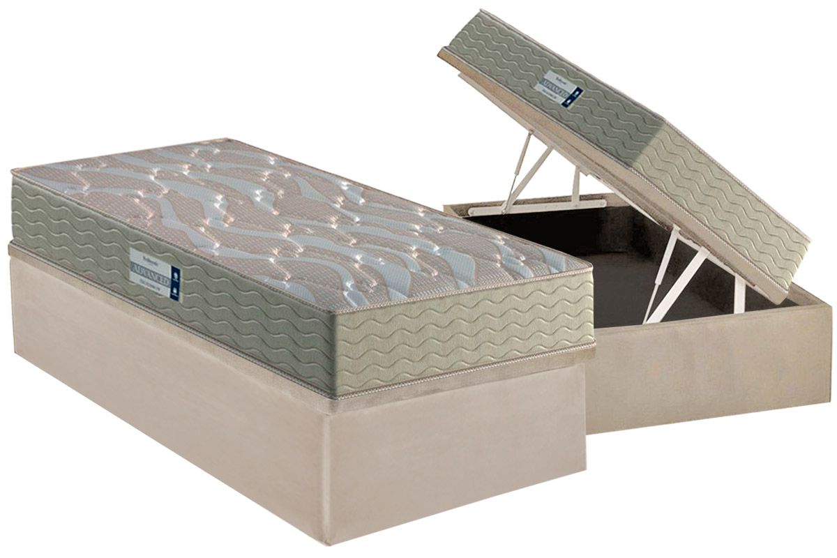 Cama Box Baú CRC +Colchão Ortopédico Tech2000 Probel