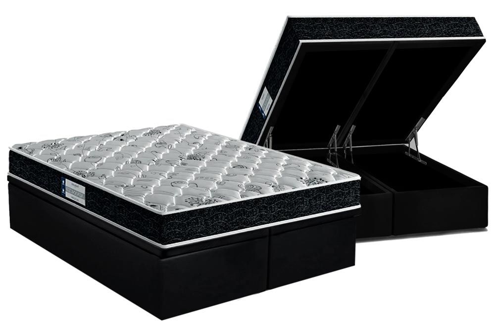 Cama Box Baú CRC +Colchão Ortopédico Tech2000 Probel