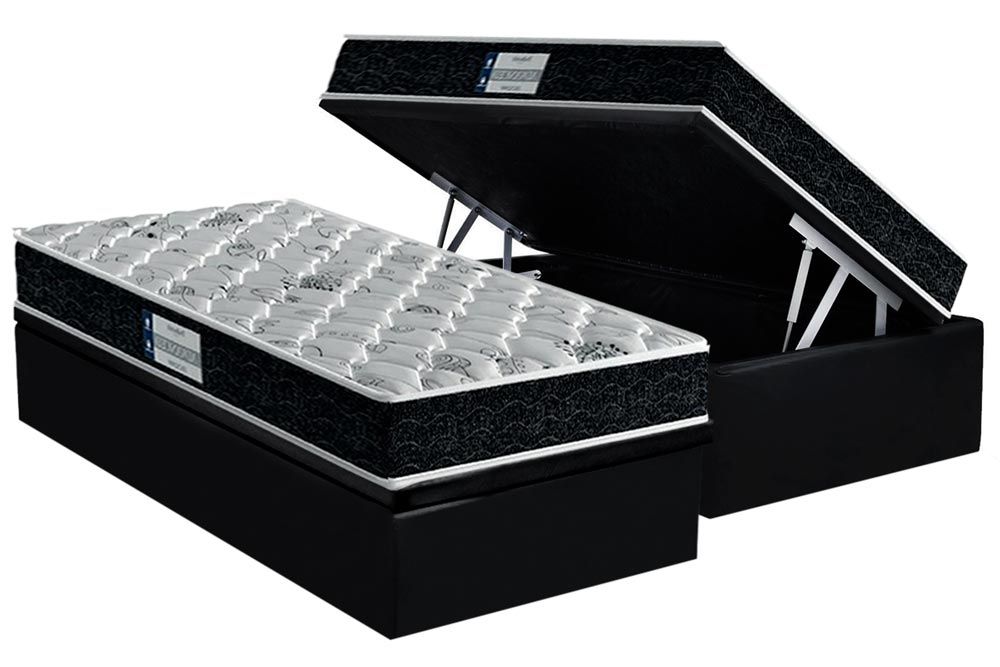 Cama Box Baú CRC +Colchão Ortopédico Tech2000 Probel