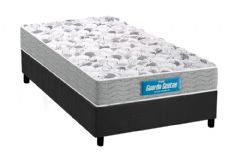 Conjunto Box: Colchão Anatômico Probel D45 Firmepedic Guarda Costas Próextreme + Base CRC Suede Gray