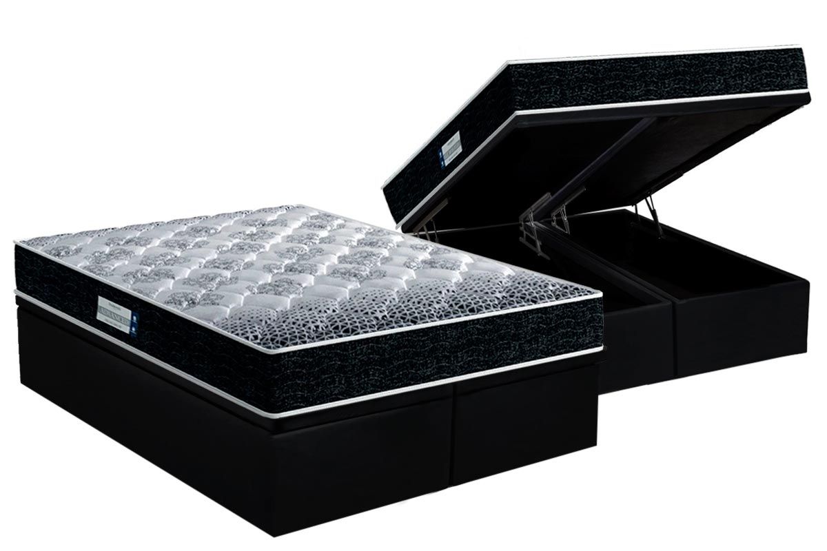 Cama Box Baú CRC +Colchão Ortopédico Tech1500 Probel