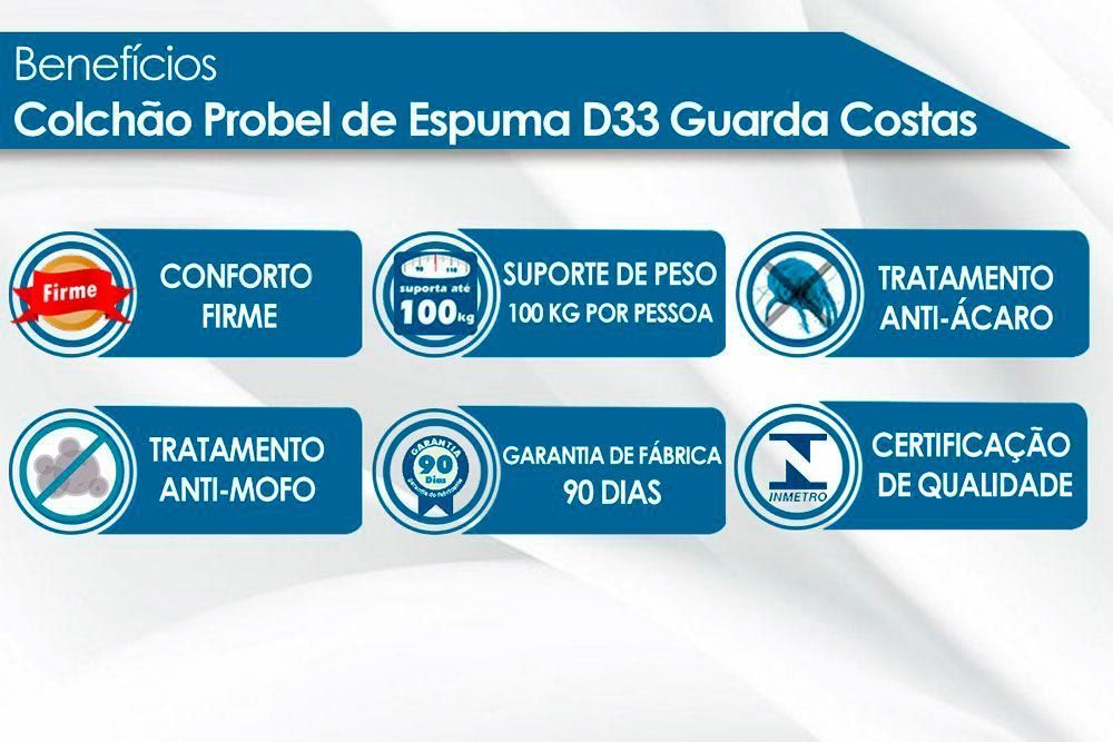 Cama Box CRC +Colchão D33 Guarda Costas Probel