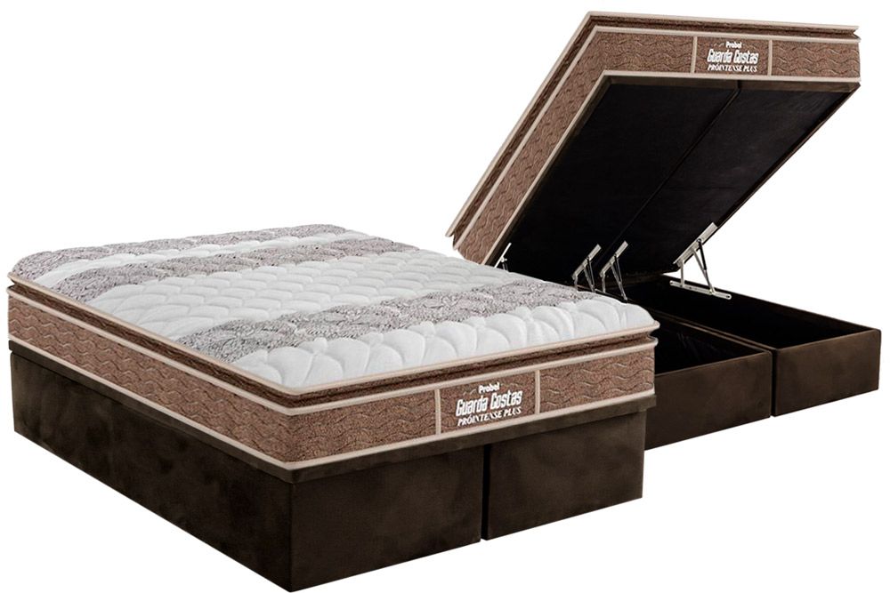 Cama Box Baú CRC +Colchão Ortopédico Intense Probel