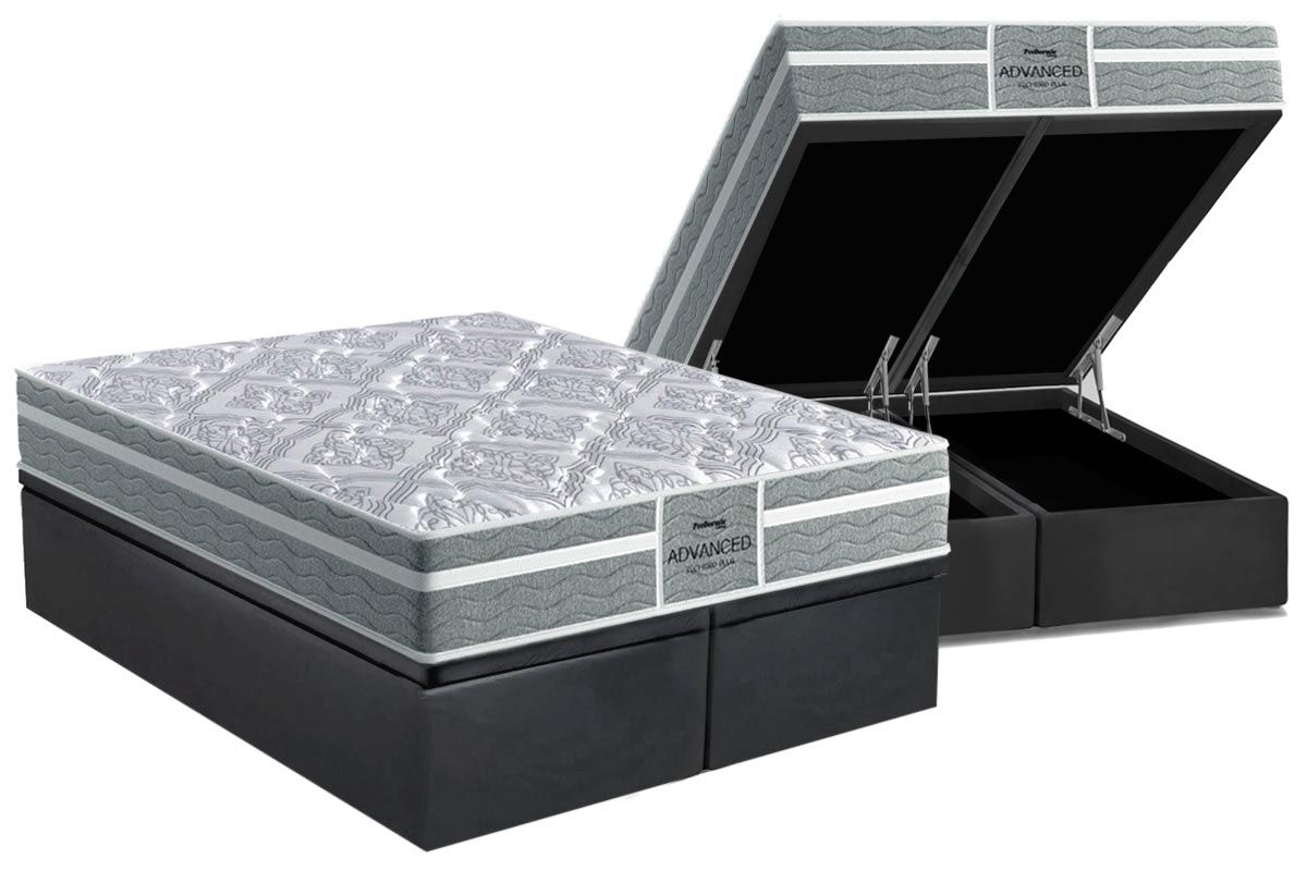 Cama Box Baú CRC +Colchão Ortopédico Tech1000 Probel