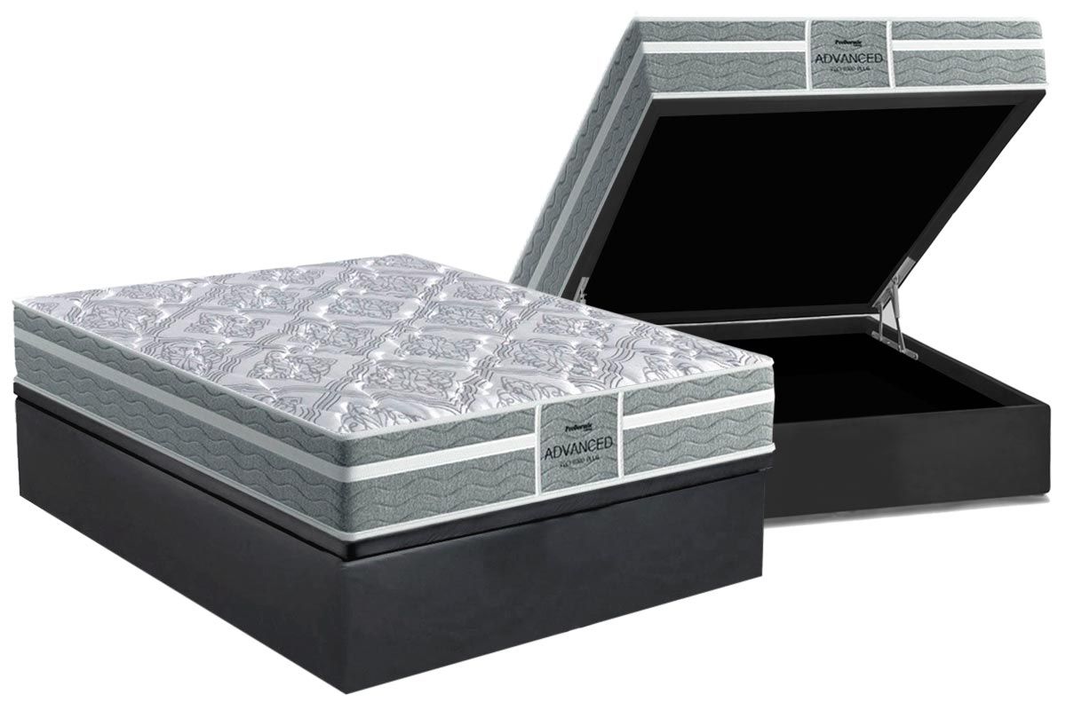 Cama Box Baú CRC +Colchão Ortopédico Tech1000 Probel