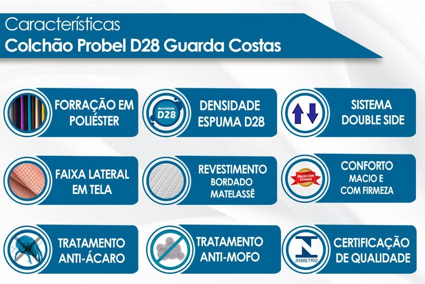 Cama Box Baú CRC +Colchão D28 Guarda Costas Probel