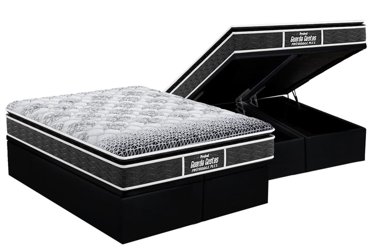 Cama Box Baú CRC +Colchão Ortopédico Middle Probel