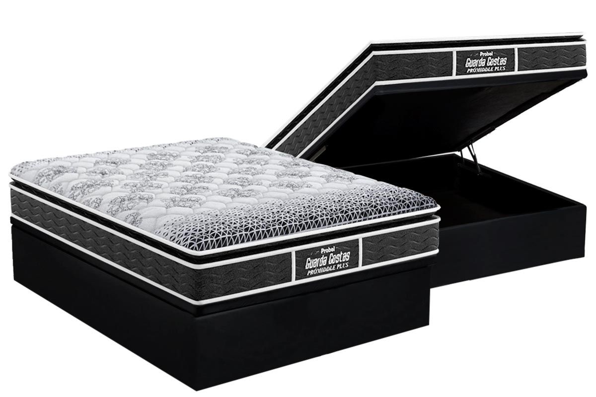 Cama Box Baú CRC +Colchão Ortopédico Middle Probel