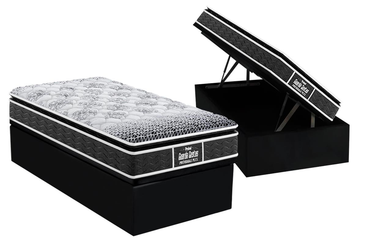 Cama Box Baú CRC +Colchão Ortopédico Middle Probel