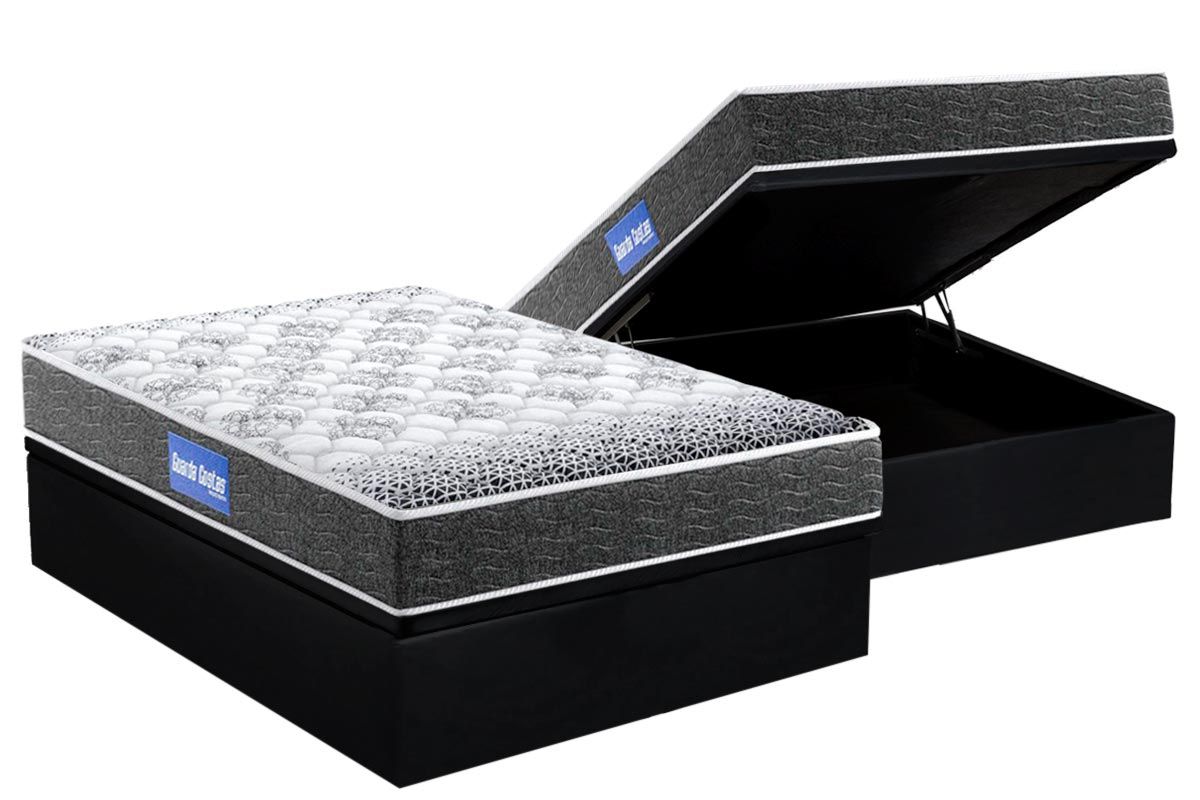 Cama Box Baú CRC +Colchão Espuma D23 Super Probel