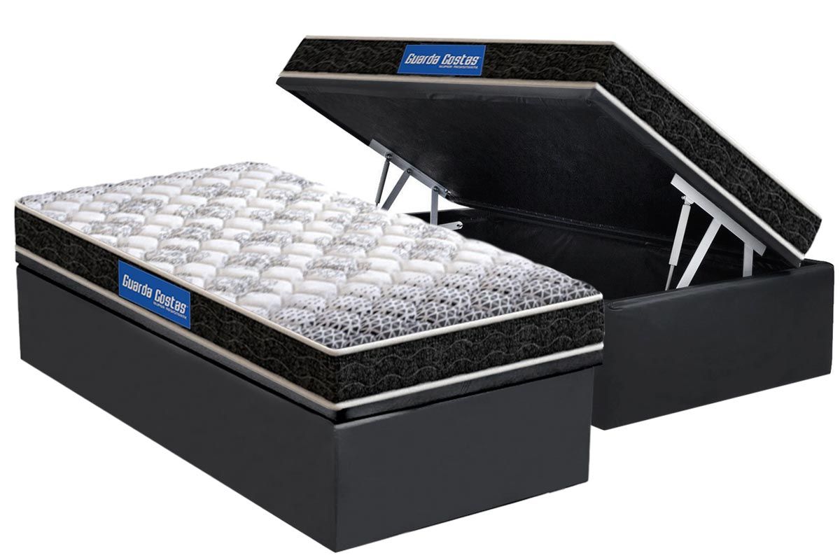 Cama Box Baú CRC +Colchão Espuma D23 Super Probel