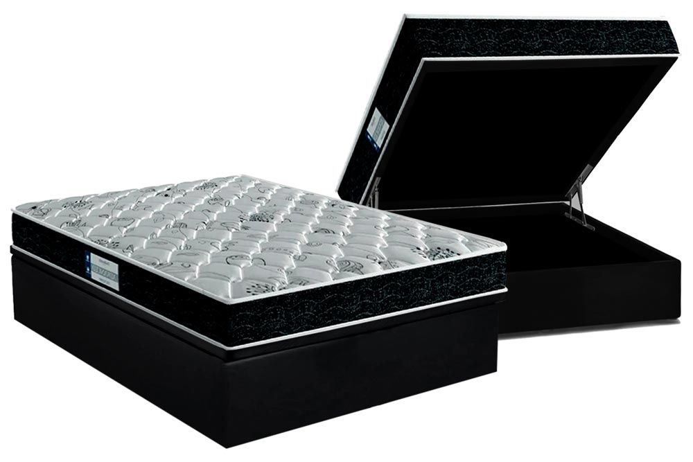 Cama Box Baú CRC +Colchão Ortopédico Tech2000 Probel