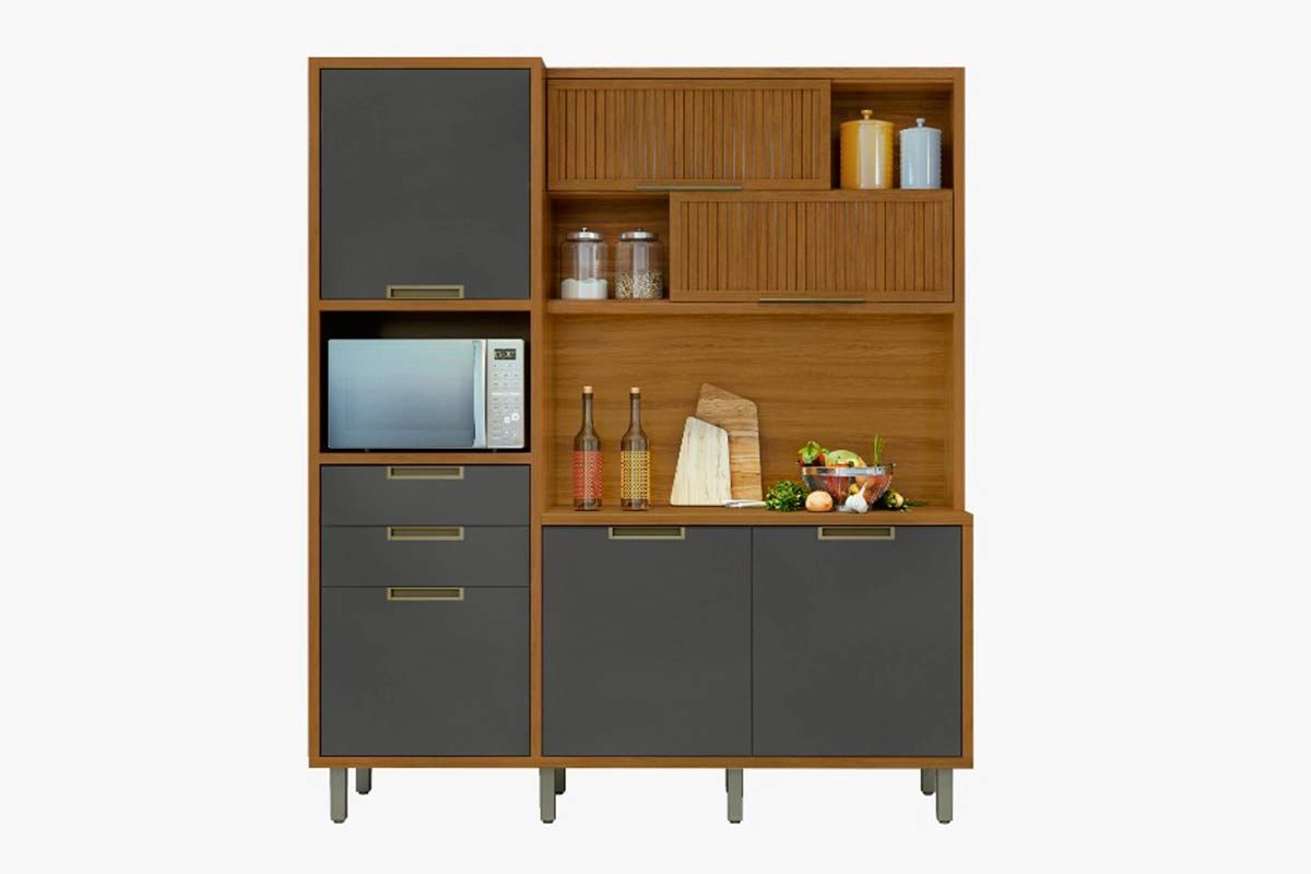 Cozinha Compacta Nesher Loft Imperatriz c/6 Portas 2Gavs 183cm