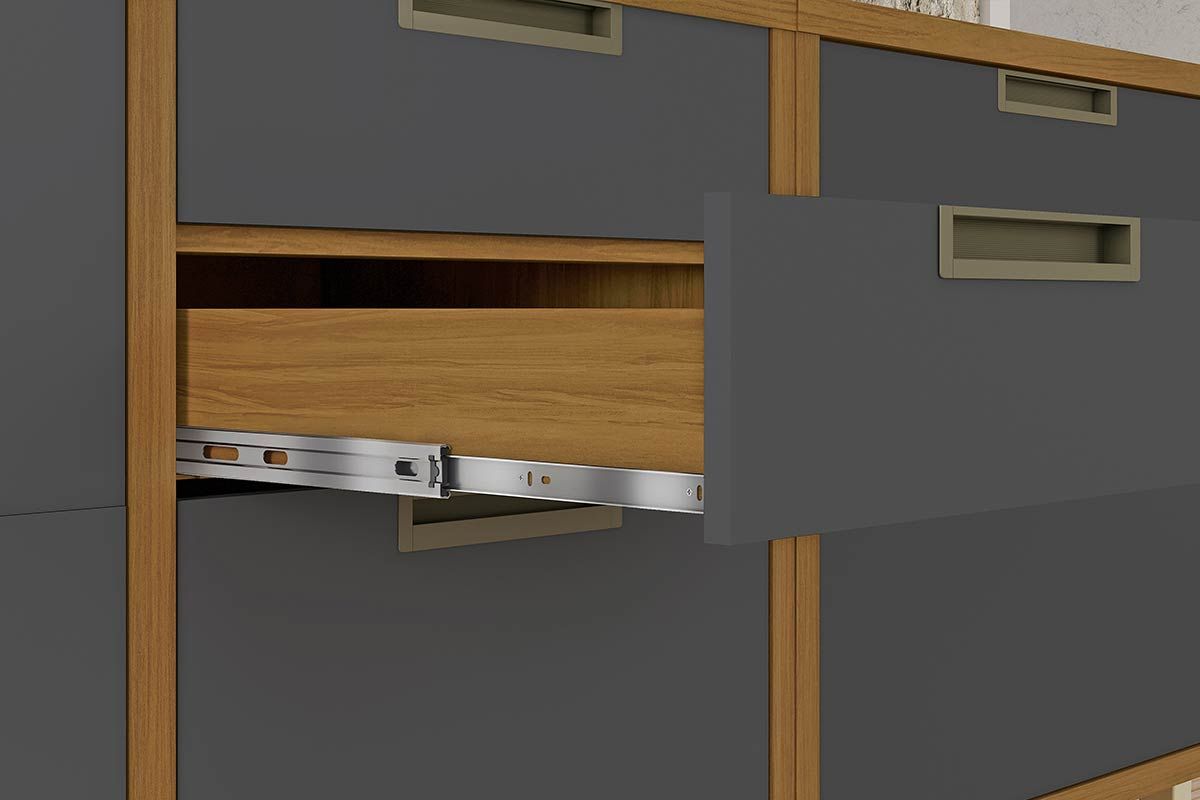 Paneleiro Cozinha Nesher Imperatriz c/2 Portas 3Gavs 70cm